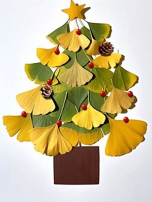 图一 秦嘉瑶同学的银杏创意树作品.JPG